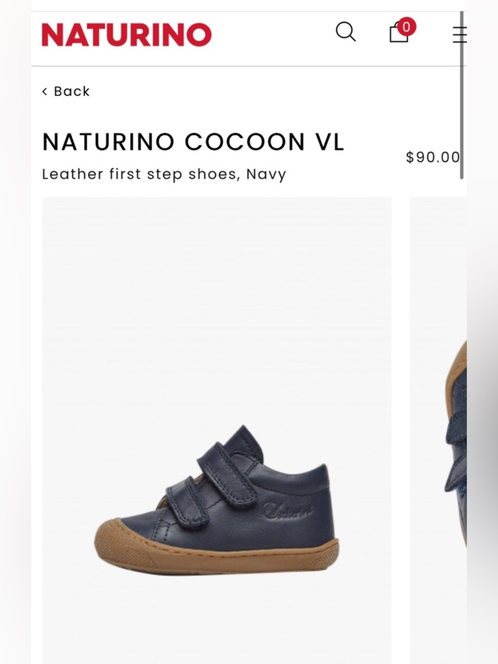 NWT NATURINO COCOON VL Leather first step shoes in Navy - Picture 3 of 15